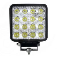 LED munkalámpa 48W 9-30V - Négyzet alakú, 16 LED