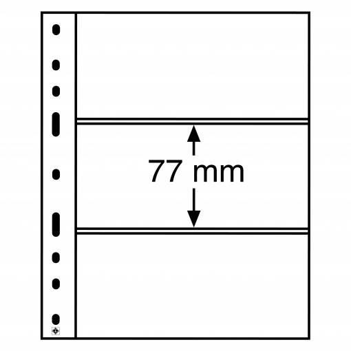 Foto - Átlátszó albumlapok (10 db) - OPTIMA - 3 zseb