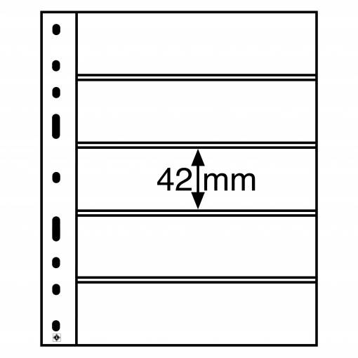 Foto - Átlátszó albumlapok (10 db) - OPTIMA - 5 zseb